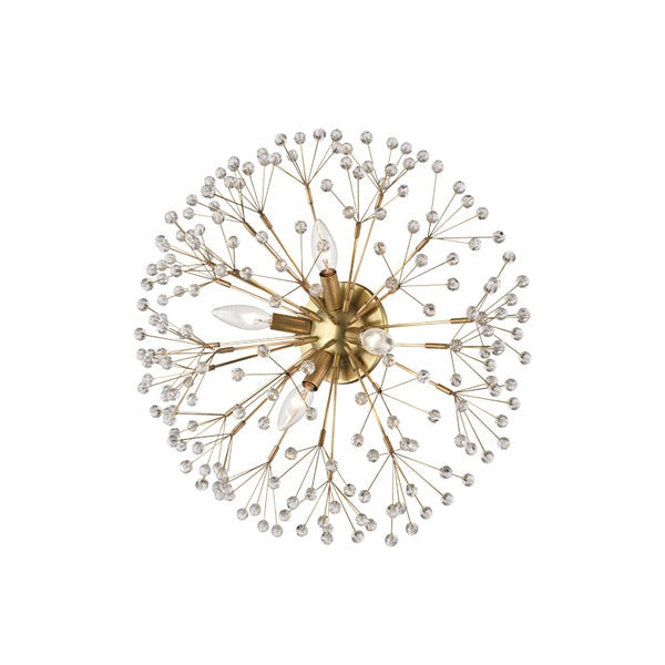 Dunkirk 4 Light Flush Mount - Aged Brass Main image