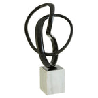 Knot Marble Sculpture - Black & White