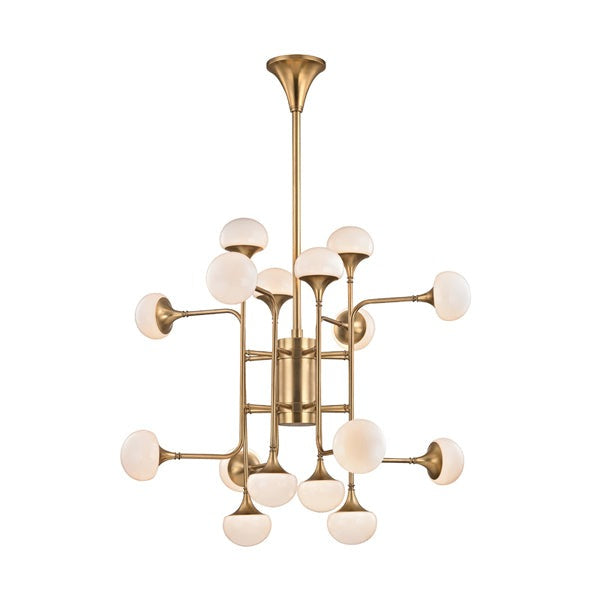 Fleming 16 Light Chandelier - Aged Brass Main image