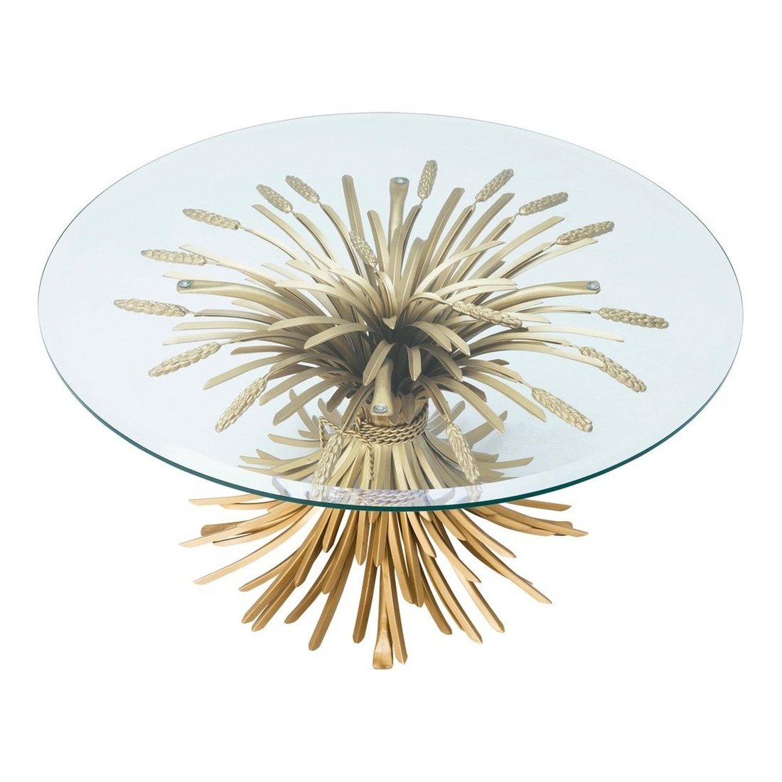Bonheur Round Coffee Table - Antique Gold Finish Secondary image
