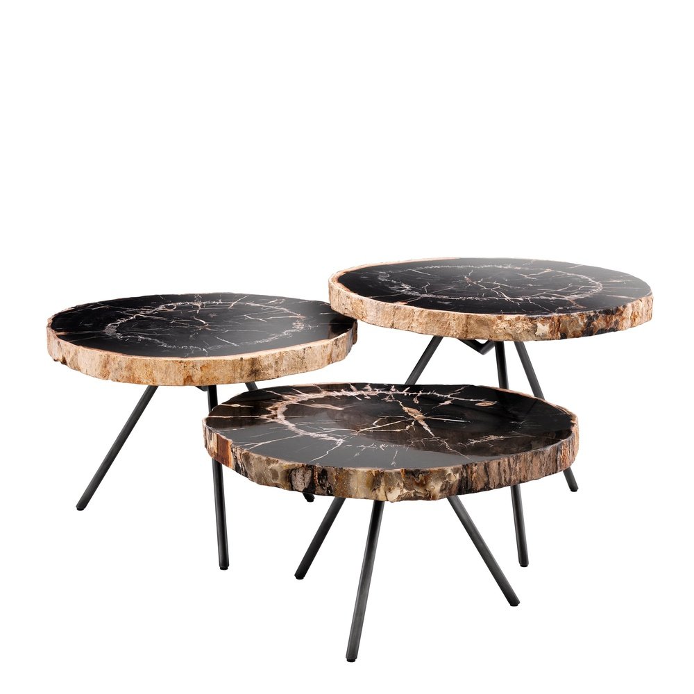 De Soto Set of 3 Round Coffee Tables - Dark Range Main image