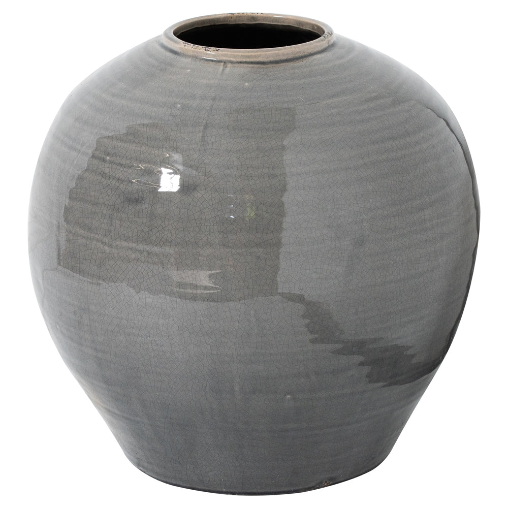 Garda Glazed Regola Vase - Grey Main image