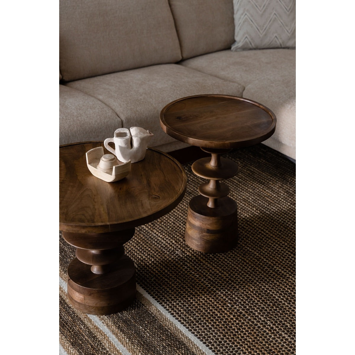 Cath Round Coffee Table - Walnut Secondary image