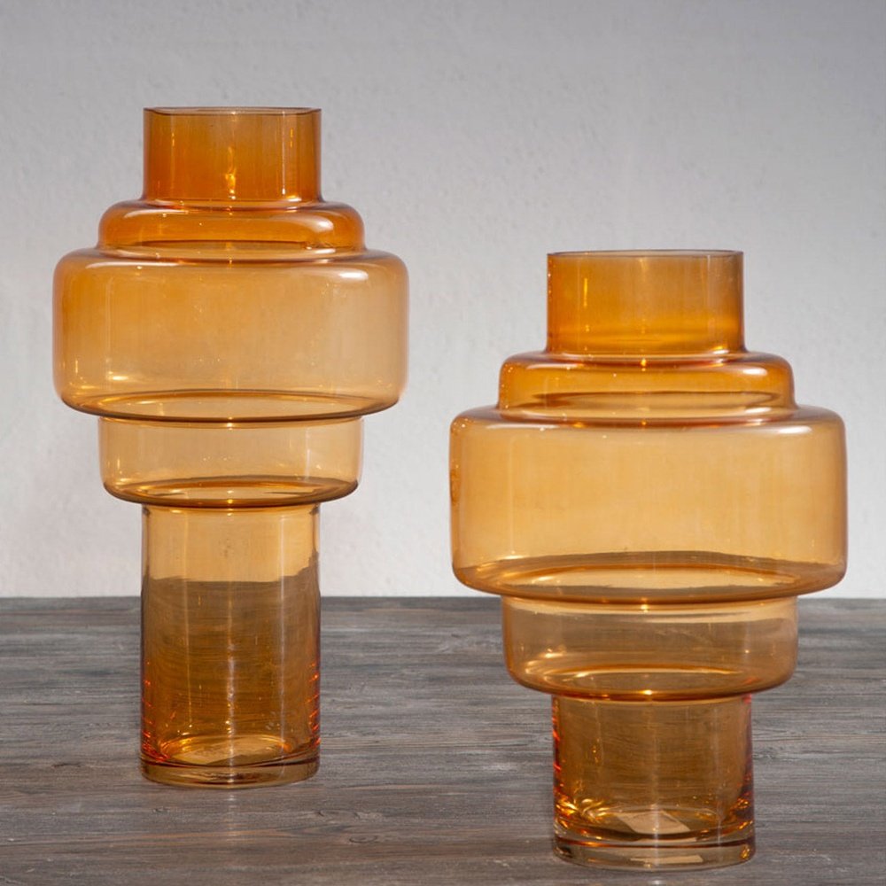 Cadence Large Glass Vase - Orange Secondary image