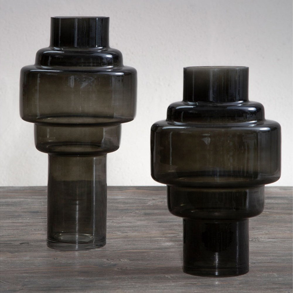 Cadence Small Glass Vase - Black Smoke Secondary image