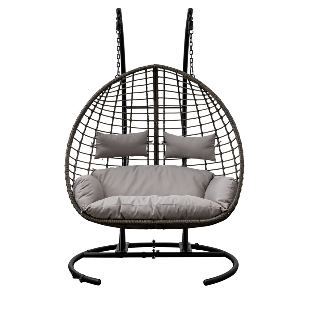 Ada Outdoor 2 Seater Hanging Chair - Natural Main image