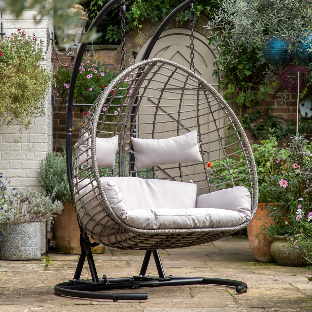 Ada Outdoor 2 Seater Hanging Chair - Natural Secondary image