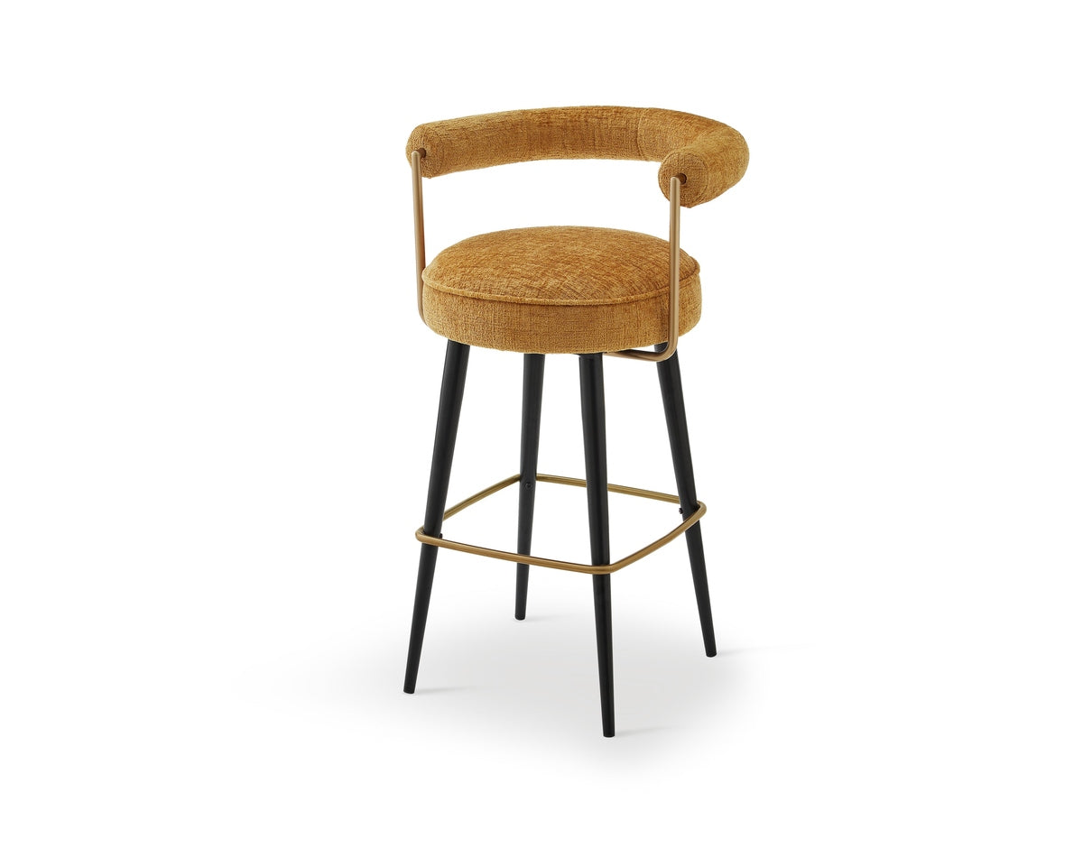 Josephine Bar Stool - Bennett Mustard