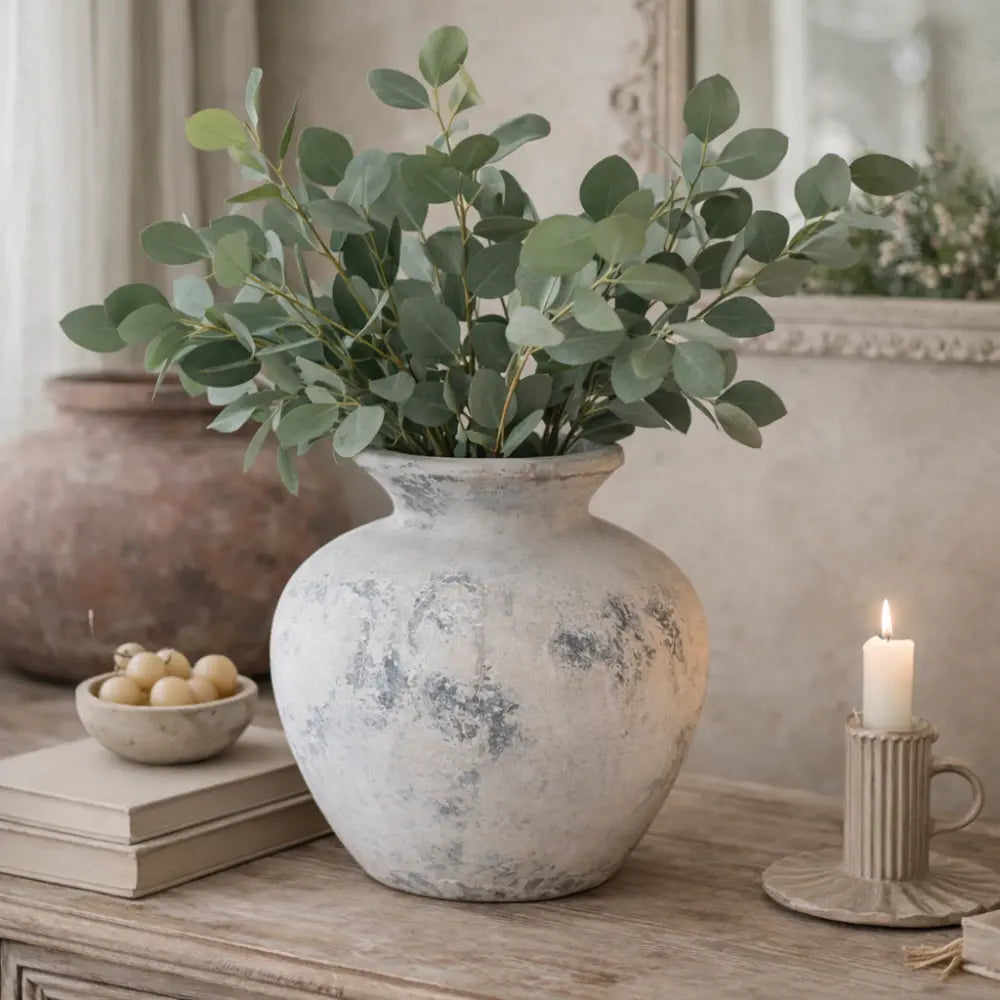 Darcy Antique Vase - White Secondary image