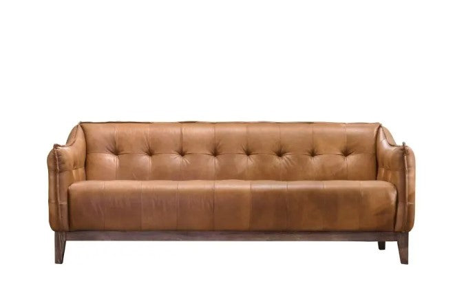Ecclestone 3 Seater Sofa - Tan Leather Main image